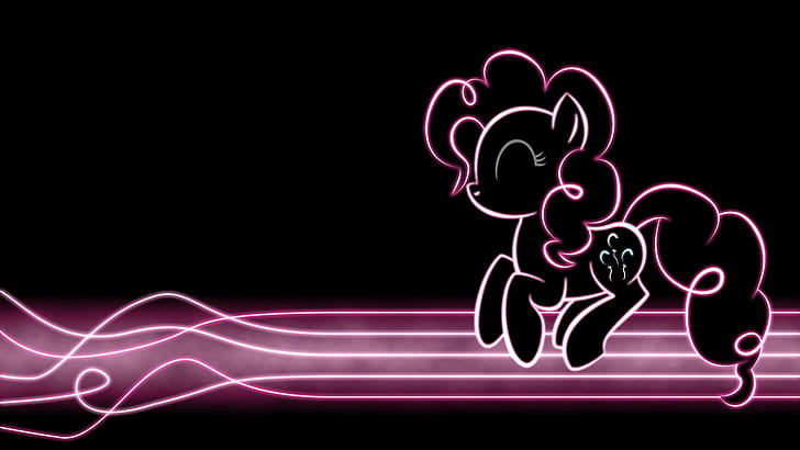 Pinkie Pie Glow, friendship, little, magic, pony, animals, HD wallpaper