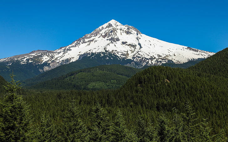 alps mountain, photography, nature, landscape, snowy peak, blue, HD wallpaper