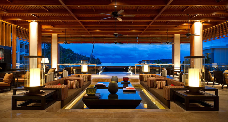 Hotel Terrace Chairs Ocean Maldives Hd Wallpaper 2560x1440   Wallpapers13com