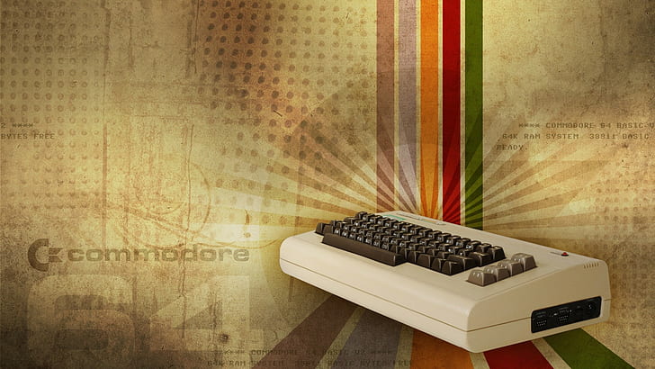 Commodore 64, Consoles, Keyboards, retro Games, vintage, HD wallpaper