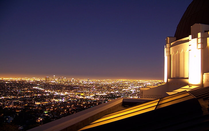 cityscape, night, San Francisco, observatory, city lights, architecture