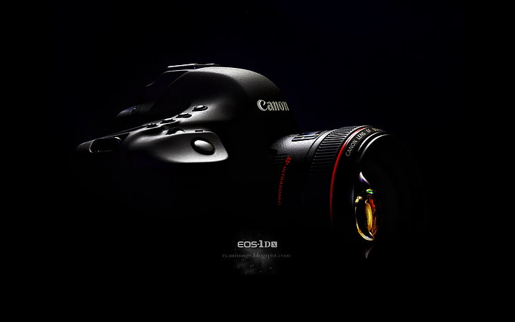 black Canon DSLR camera, the camera, lens, canon EF 50mm F1, camera - Photographic Equipment