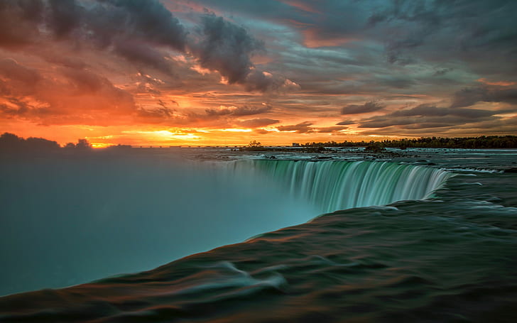 Niagara Falls In Canada Sunset Landscape Nature 4k Ultra Hd Desktop Wallpapers For Computers Laptop Tablet And Mobile Phones 3840×2400, HD wallpaper