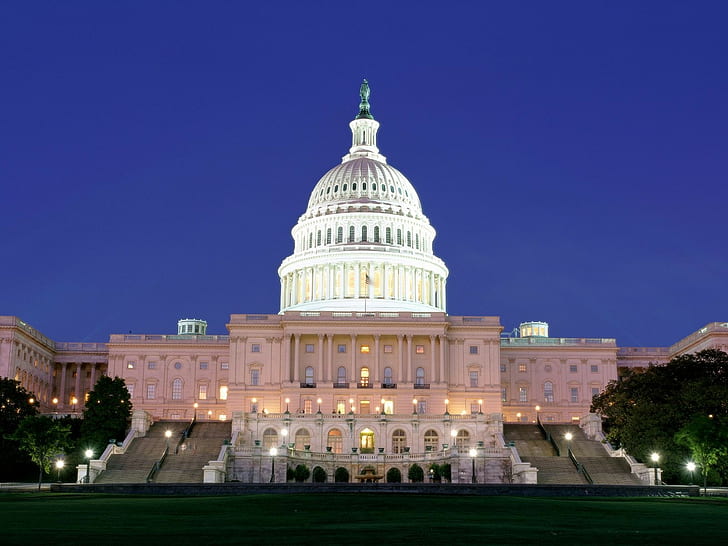 Us, Capitol, Building, Night, Washington, Dc, building exterior, HD wallpaper