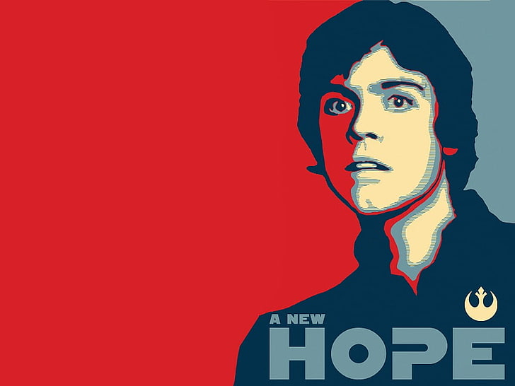 Luke Skywalker A New Hope digital poster, Star Wars, Hope posters