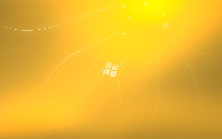 Windows logo, Microsoft Windows, backgrounds, yellow, no people