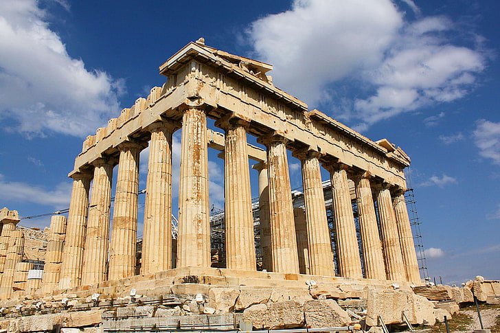 acropolis, ancient, archeology, architecture, athena, athens, HD wallpaper