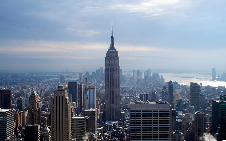 New York city, winter, skyscrapers, urban Skyline, cityscape, HD wallpaper