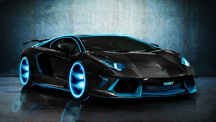 Lamborghini, Car, Black, Famous Brand