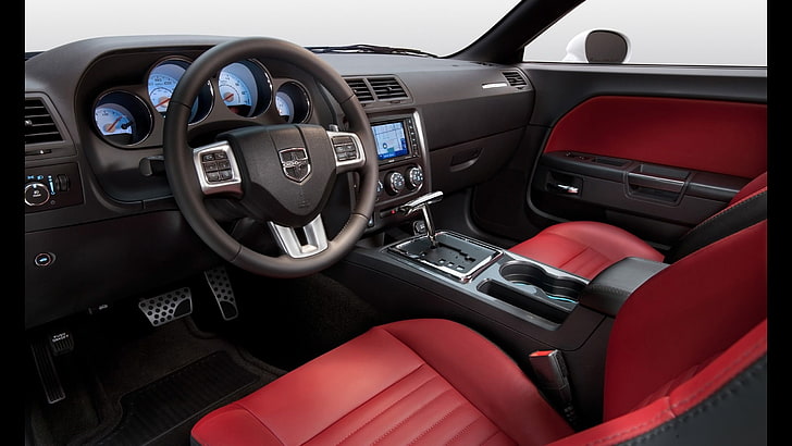 car, Dodge, Dodge Challenger, mode of transportation, vehicle interior, HD wallpaper