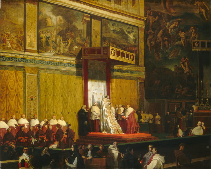 Hd Wallpaper Jean Auguste Dominique Ingres 1814 Pope Pius