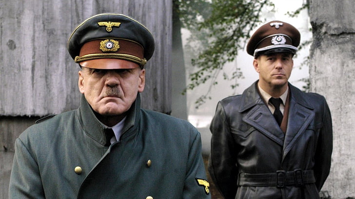 men's green military coat, movies, Der Untergang, Adolf Hitler