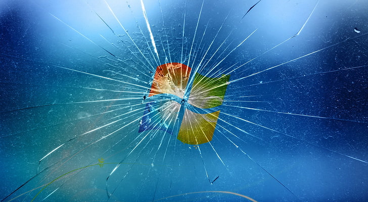 broken glass desktop background