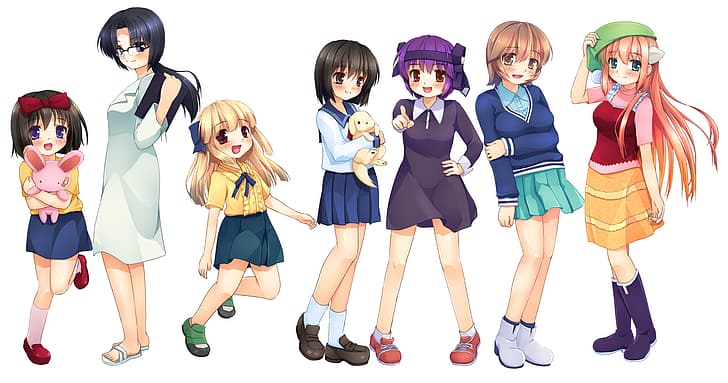 Elfen Lied, Lucy, Yuka, Mayu, Nana, Mariko, Arakawa, Kanae, HD wallpaper