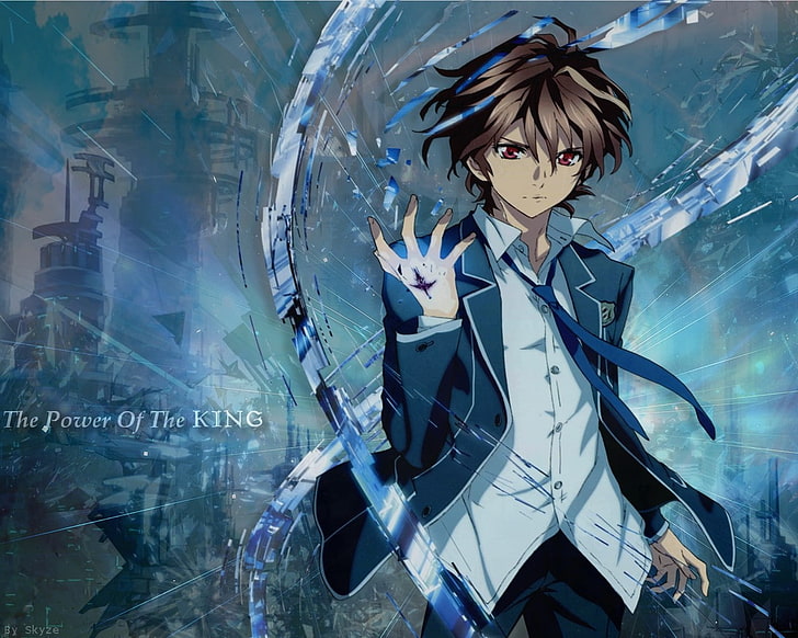 manga, Guilty Crown, Ouma Shuu, one person, young adult, glass - material