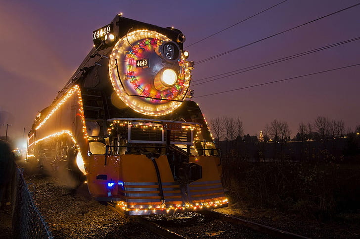 new year, christmas, steam locomotive, fairy tale, miracle