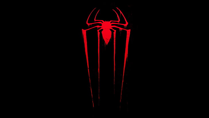 Marvel Spider-Man logo, dark, red, amazing spider-man, the amazing spider-man, HD wallpaper