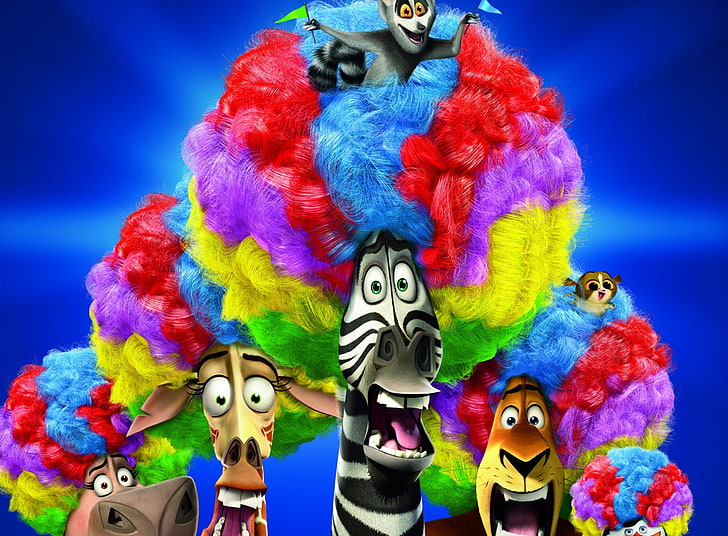 Madagascar 3 Europe's Most Wanted Circus..., Madagascar characters digital wallpaper