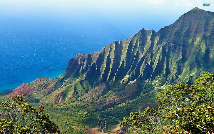 Kalalau Valley, landscape, hawaii, mountains, nature and landscapes, HD wallpaper