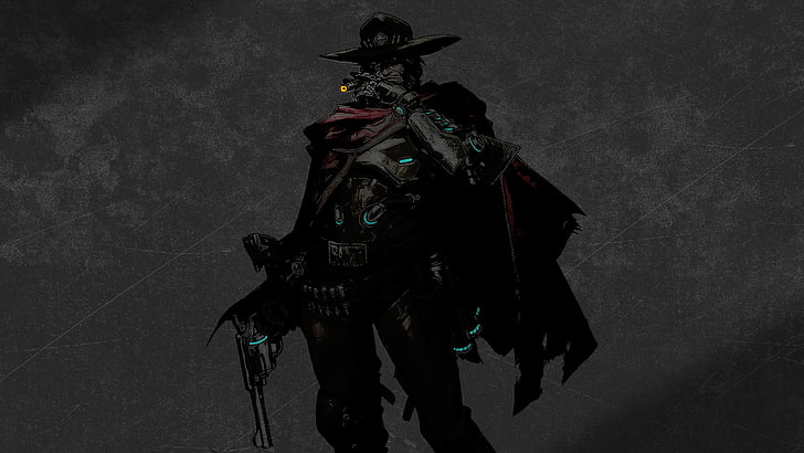 cowboy illustration, Overwatch, McCree (Overwatch), Blizzard Entertainment, HD wallpaper