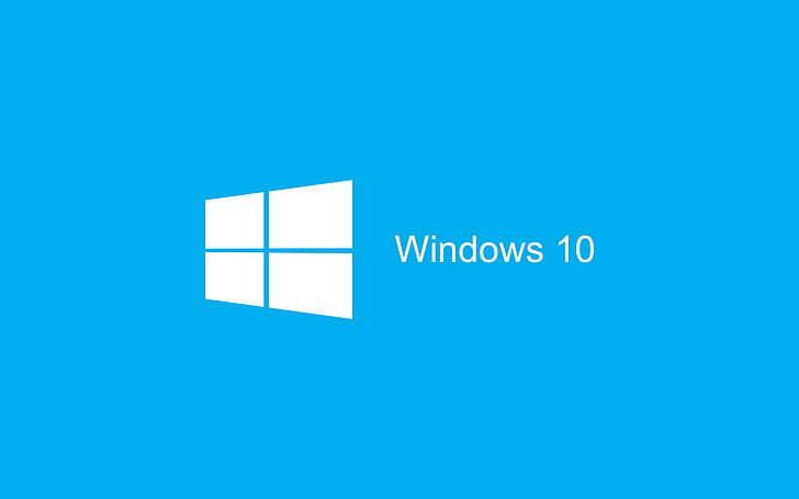 Blue Background, Windows 10, Logo, windows 10 HD wallpaper