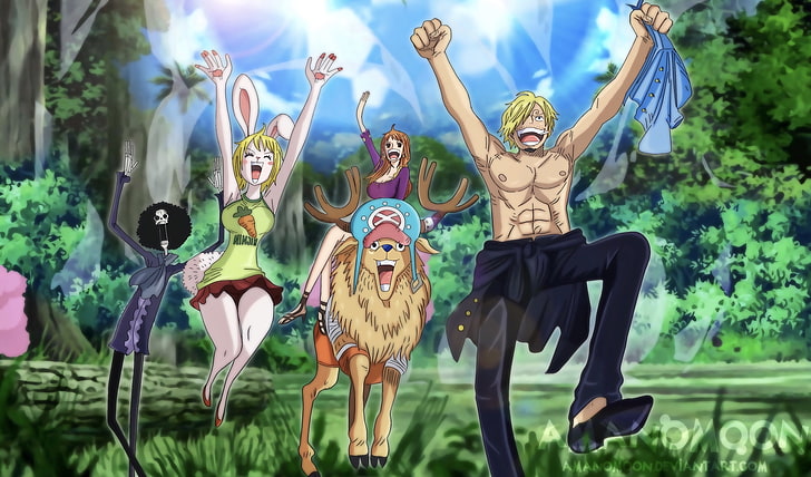 Anime, One Piece, Brook (One Piece), Carrot (One Piece), Nami (One Piece)