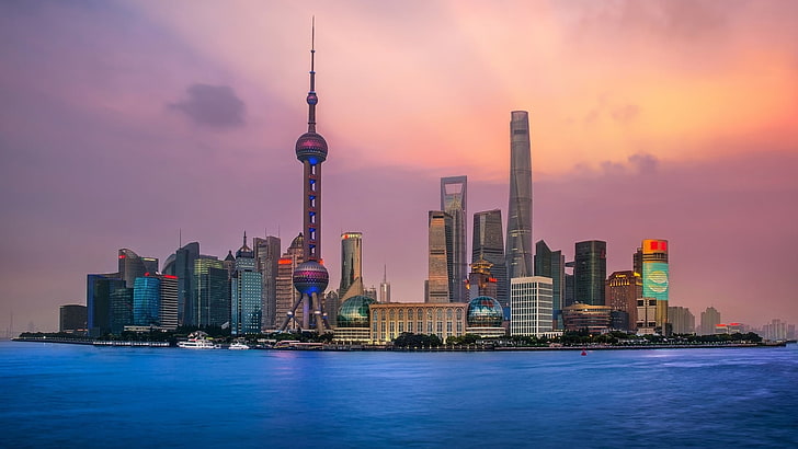 architecture, modern, building, cityscape, skyscraper, Shanghai, HD wallpaper