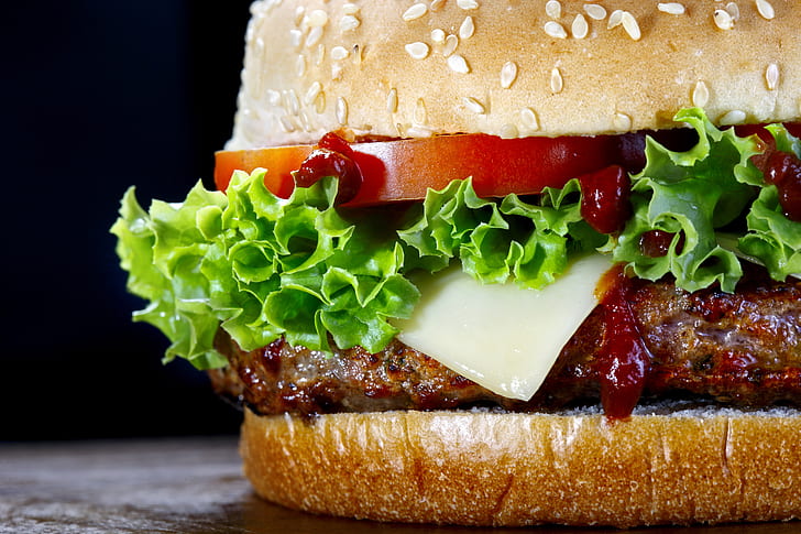 meat, fast food, hamburgers, HD wallpaper