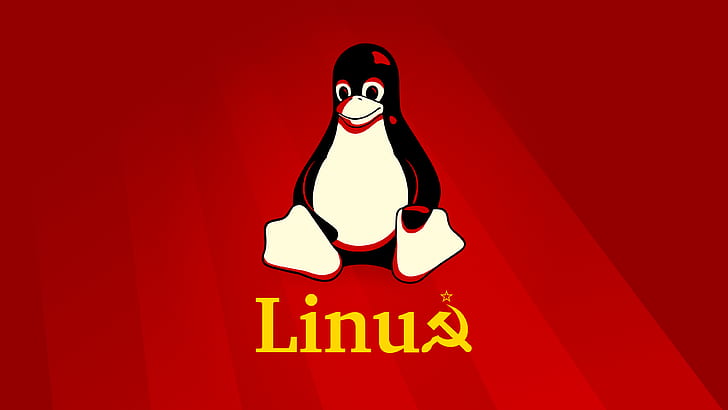 Linux, Tux, FoxyRiot, red, USSR