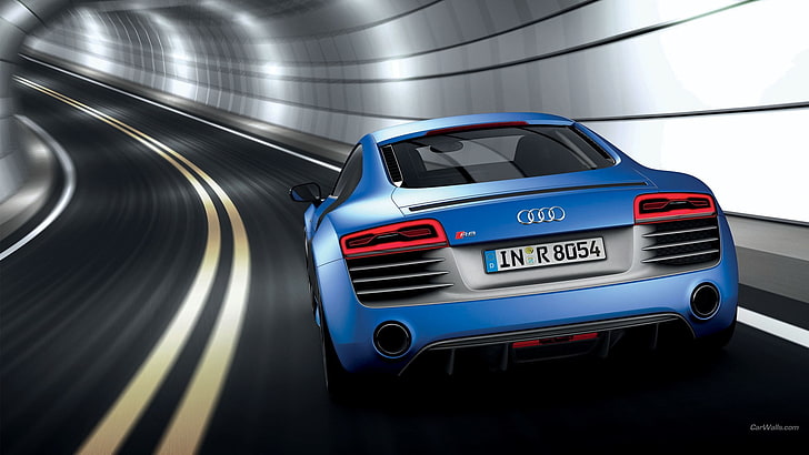 blue and gray digital device, Audi R8, car, transportation, mode of transportation, HD wallpaper