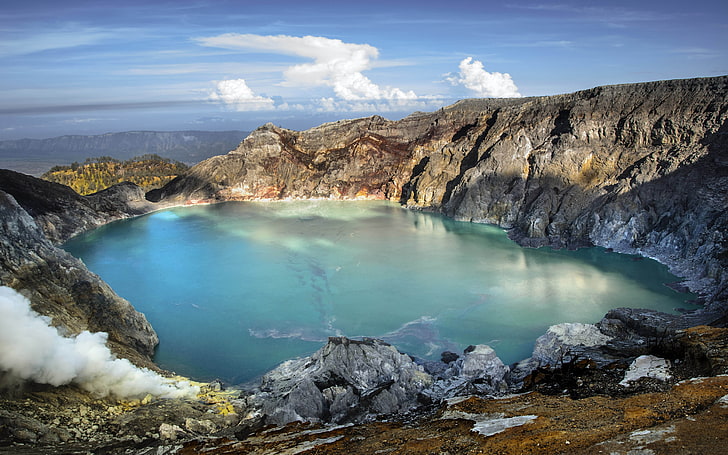 Kawah Ijen Volcano Complex Of East Java Indonesia Is A Group Of Composite Volcanoes In The Banyuwangi Regency Wallpaper Hd 5200×3250, HD wallpaper