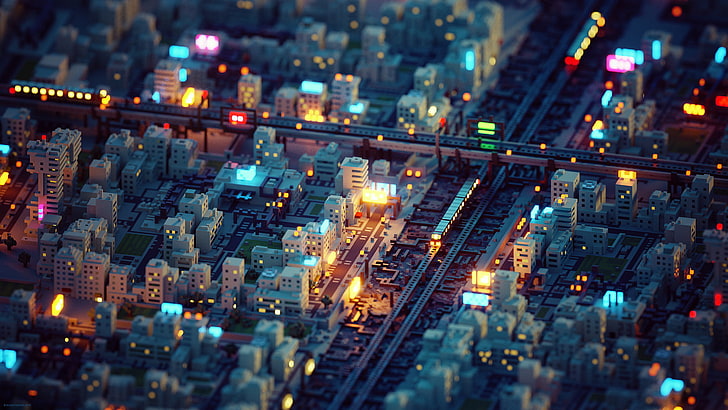 lego city background at night