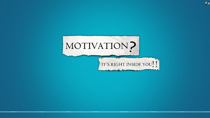 motivation it's right inside you text, quote, typography, blue background, HD wallpaper