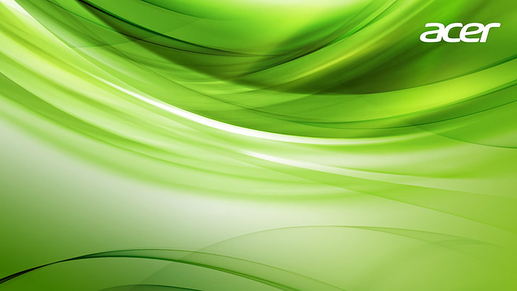 Acer logo, green, Wallpaper, saver, backgrounds, abstract, illustration, HD wallpaper