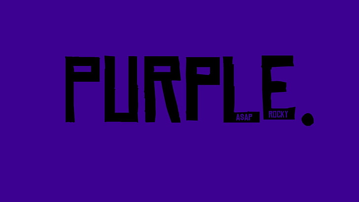Purple Asap Rocky wallpaper, text, western script, communication, HD wallpaper