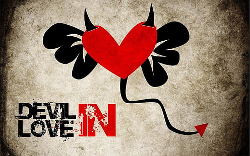 HD wallpaper: Devil In Love, Devil Love in logo, red, communication,  emotion | Wallpaper Flare