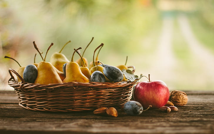 food, basket, still life, fruit