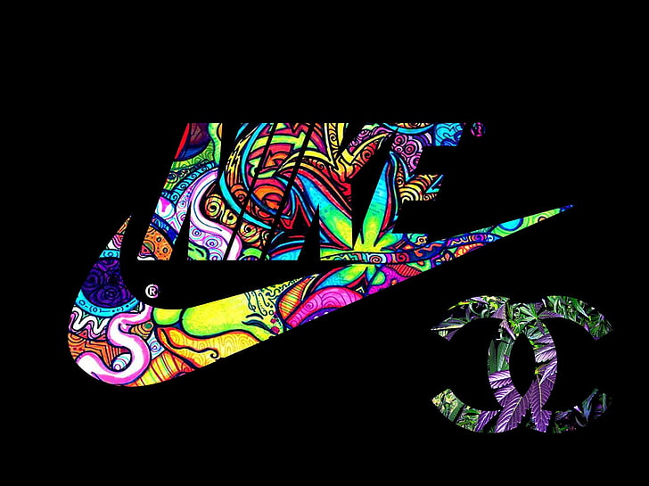 HD wallpaper: multicolored Nike logo