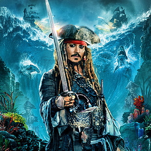 HD wallpaper: Jack Sparrow, Johnny Depp, Captain Jack Sparrow, Pirates of  the Caribbean: Dead Men Tell No Tales | Wallpaper Flare