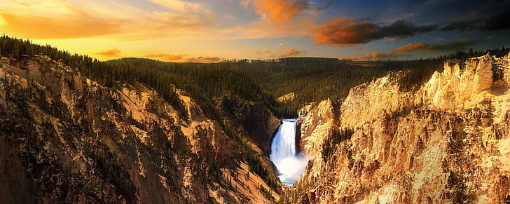 nature, landscape, Yellowstone National Park, HD wallpaper