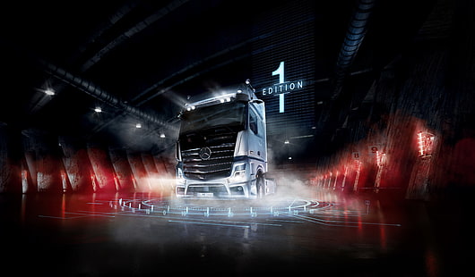 Hd Wallpaper Mercedes Benz Actros Truck Heavy Transport Logistics Commercial Vehicle Wallpaper Flare