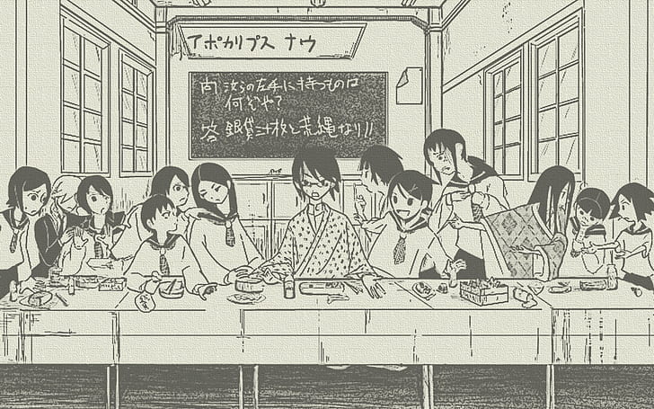 Anime, Sayonara, Zetsubou-Sensei, Abiru Kobushi, Ai Kaga, Chiri Kitsu, HD wallpaper