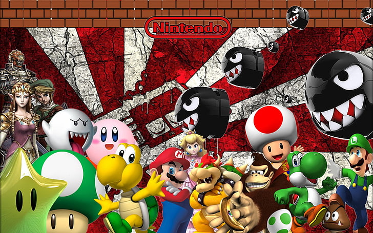 Super Mario wallpaper, Video Game, Crossover, Collage, Nintendo