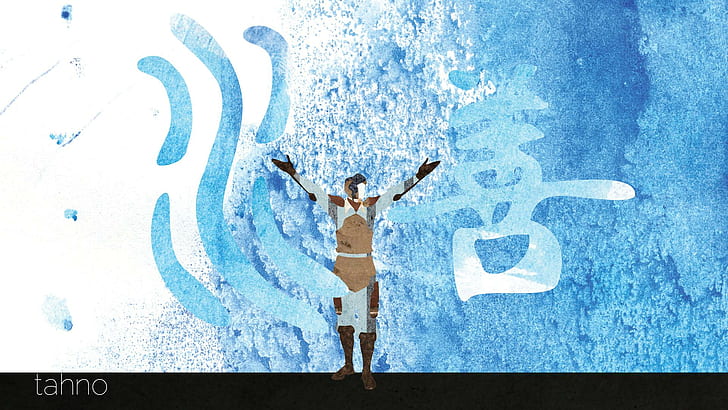 Avatar, anime, blue, white, HD wallpaper