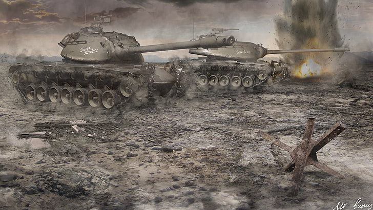 gray tank illustration, USA, tanks, WoT, World of Tanks, M103 HD wallpaper