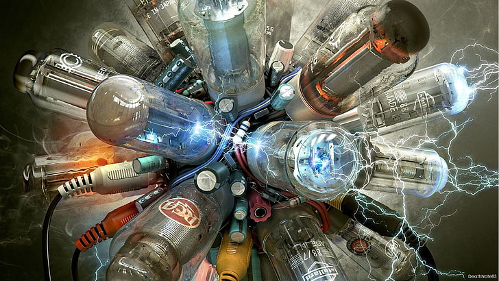 assorted-color bottle lot, artwork, fantasy art, digital art