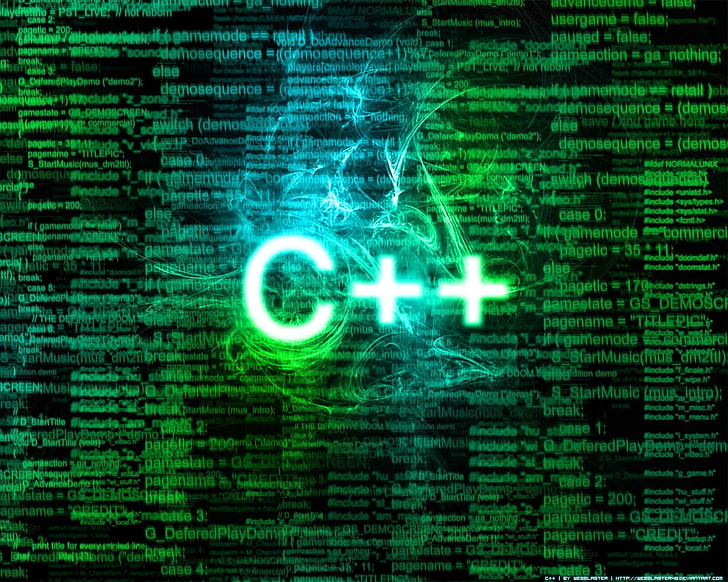 C++ logo, code, c plus plus, communication, glowing, data, technology, HD wallpaper