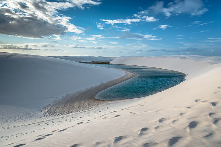 Maranhão, Brasil, body of water, sand, sky, HD wallpaper