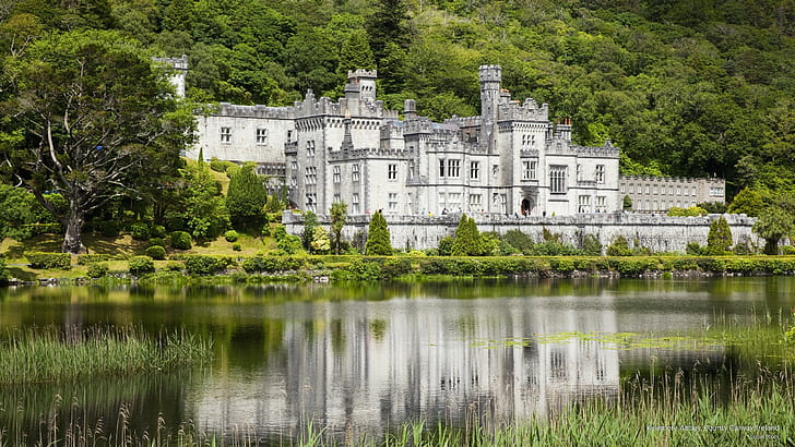 Kylemore Abbey, County Galway, Ireland, Architecture, HD wallpaper