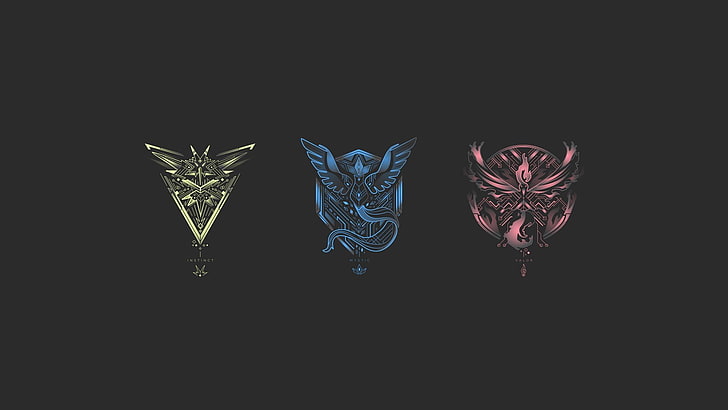 pokemon, Pokemon Go, Team Instinct, Team Mystic, Team Valor, HD wallpaper
